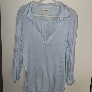 We The Free Soft Blue Blouse
